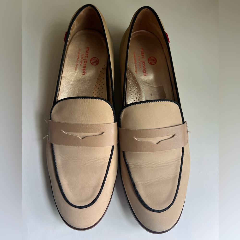 Marc Joseph New York Tan Women's Bryant Park Leather Loafers Made in Brazil 10.5